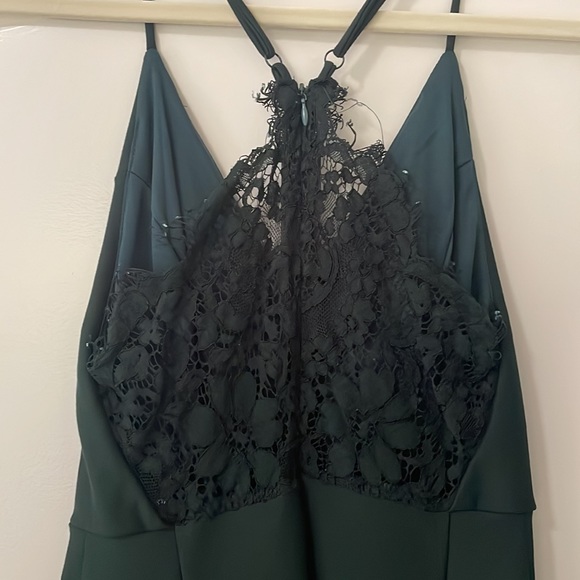 S - Lulu’s Only Want You Forest Green Lace Bodycon Midi Dress - Picture 6 of 9